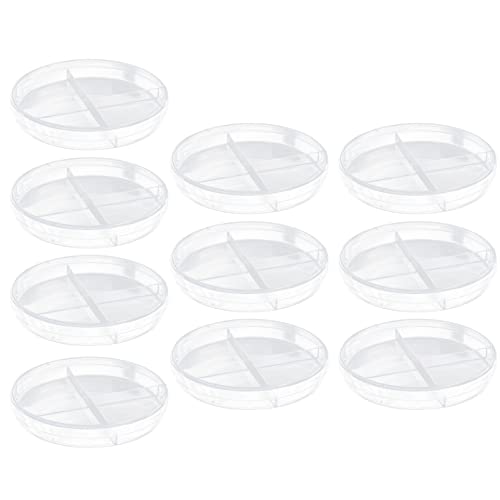 Cabilock Terrarium suprimentos de vidro Petri Petri 10pcs plástico plástico transfundido com transferência descartável de transferência de pipetas profundas pratos de cultura de petri para escolares projetos de ciências escolares suprimentos de terrário de terrário