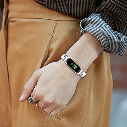 Banda de couro para Mi Band 4, Ruirdot Genuine Leather Band Slim Bracelet Substitui