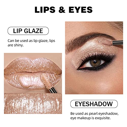 Outfmvch coisas que você precisa de batom líquido Diamante de diamante Eye Shadow Dual Propósito Maquiagem Longa e Fácil