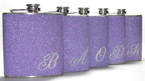 7 frascos que você escolhe as cores de noiva personalizada noiva dama de noiva brilho brilho brilho de 6 oz de aço inoxidável liquor de quadril presente