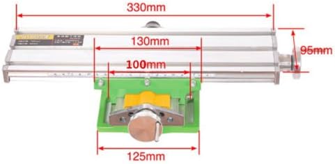 EleOption® DIY Ajustme x-y 2 eixo de moagem Tabela de trabalho Cross Sliding Slid Slids Table Bech Becht Lettle para perfuração de bancada