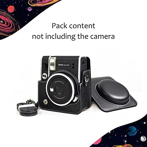 Muziri Kinokoo Protetive Camera Case Compatível com Fuji Instax Mini 40 Câmera instantânea - Caso de couro PU com alça de