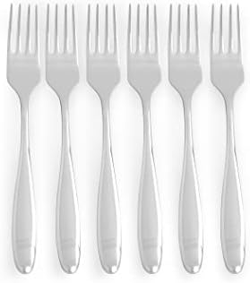 PortMeirion Sophie Conran Floret Forks Forks | Conjunto de 6 | Aço inoxidável | 6,5 polegadas | Forks de sobremesa, garfos pequenos