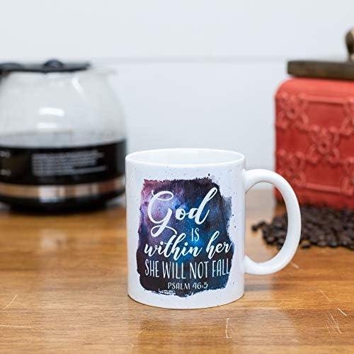 Deus está dentro dela, ela não cairá 11 oz de grés de cerâmica caneca de café