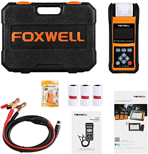 Testador de carga da bateria do carro Foxwell para 6V 12V 24V de manobra e carregamento Teste do sistema de partida Teste