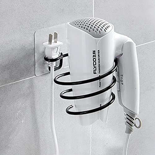 Organizador do banheiro do portador de cabelo - sem suporte para secador de sopro - suporte de parede do secador de cabelo montado na