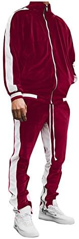 Fuos XXBR para homens, Velvet Stripe Patchwork Sweetshirts atroger calças de moletom Sortfits Sports Sports 2 peças conjuntos