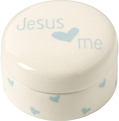 Momentos preciosos, Jesus me ama, caixa de bugigangas de cerâmica, menino, 164467