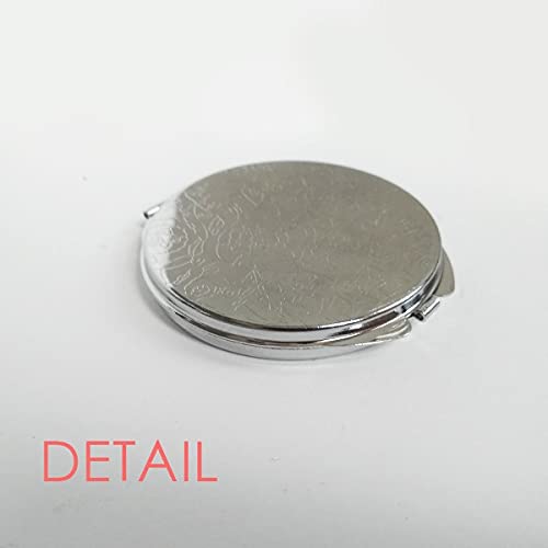 Coréia nacional emblema Country Hand Compact Mirror Round Portable Pocket Glass