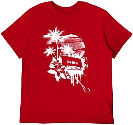 Camisetas de tshirts aipengry para homens engraçados havaianos tee gráfico impresso Moda casual pescoço de manga curta de manga curta camiseta muscular