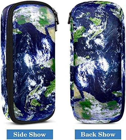 Adamion Big Capacate Lápis Case Terra Universo Escola Suprimentos para Bolsa de Lápis Bolsa de Maquiagem Para meninos adolescentes 7,5x3x1.5in