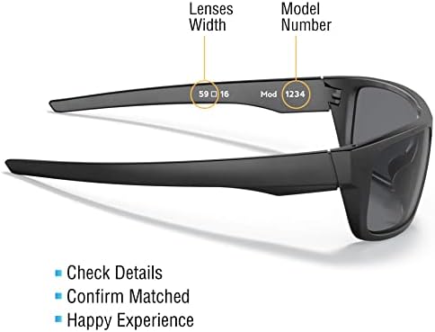 Lentes de substituição polarizadas de Bowyer para Arnette AN4041 Óculos de sol