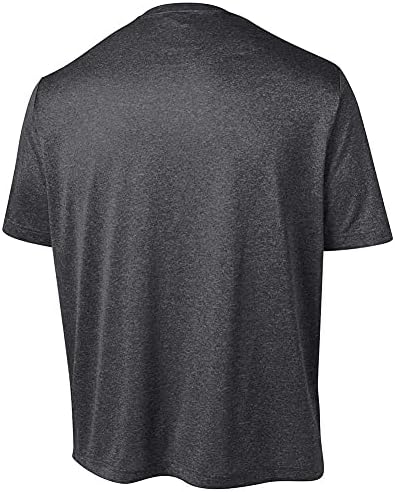 Camiseta de manga curta de desempenho seco atlético masculino