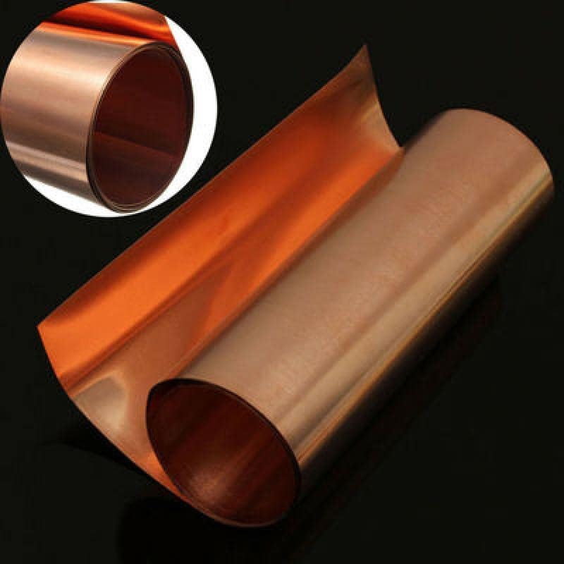 Aurorad 1 x 99,9% Folha de metal de cobre pura 0,01-0,6 mm x 20-100 mm x 100-1000 mm