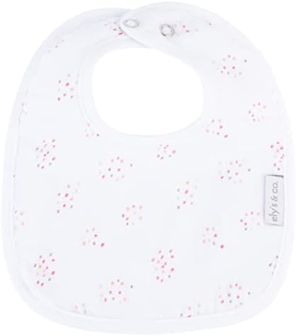 Bibs de musselina de algodão de algodão Ely e Co. com forro macio e absorvente para bebês, snaps ajustáveis ​​3 pacote 0-6