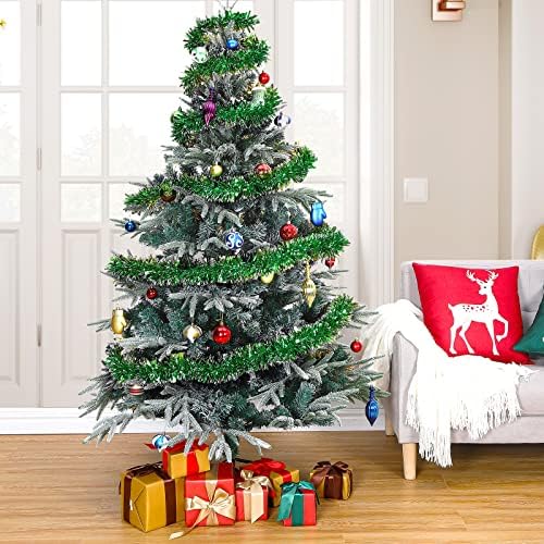 Garland de Natal de 33 pés Garland para streamers para decorações de árvores de Natal Decorações de Tinsel para férias