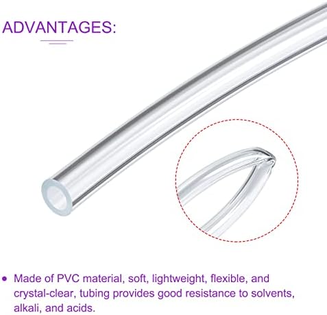 DMIOTECH 1,5 mm ID 2mm od tubo de PVC transparente Tubo de mangueira transparente flexível Tubos de vinil para tubo