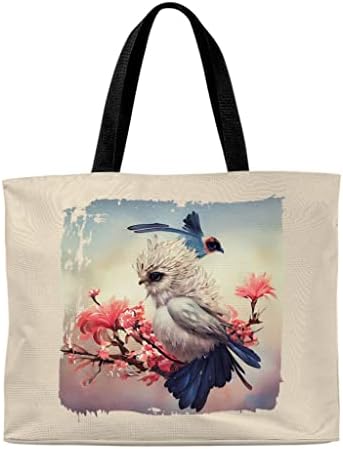 Bolsa de sacola de arte em aquarela - bolsa de compras fofa - bela bolsa