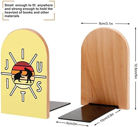 Brasil jiu jitsu bote book endswooden bookends titular para prateleiras livros divisor moderno decorativo 1 par