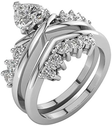 Definir engajamento zirconia lady acessórios anel de anel de anel