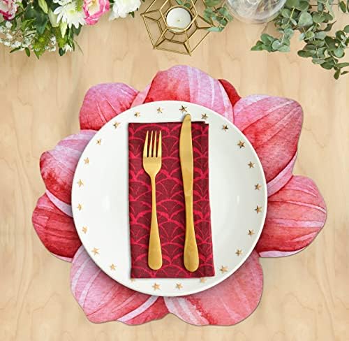 PAPEL DE PAPELO DE FLORES DISPONSÁVEIS PACOTEM 50 PACK 13 ”x 13” de verão rosa tapete de carregador floral para a primavera de flores de jarro de flores Configurando o chá de bebê de chá de bebê