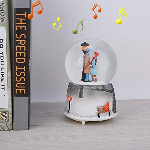 Musical Snow Globe, NOVYTY MUDANÇA DE COLOR LED Night Light Music Box Desktop Ornament para garotas de 5 a 12 anos,