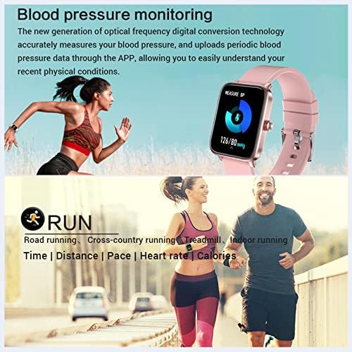 Byikun Smart Watches for Men Mulheres, rastreadores de atividades e smartwatches com freqüência cardíaca Sleep Sleep Pression