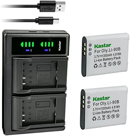 KASTAR LTD2 Substituição do carregador de bateria USB para a bateria Ricoh DB-110, câmera digital Ricoh GRII, câmera digital Ricoh