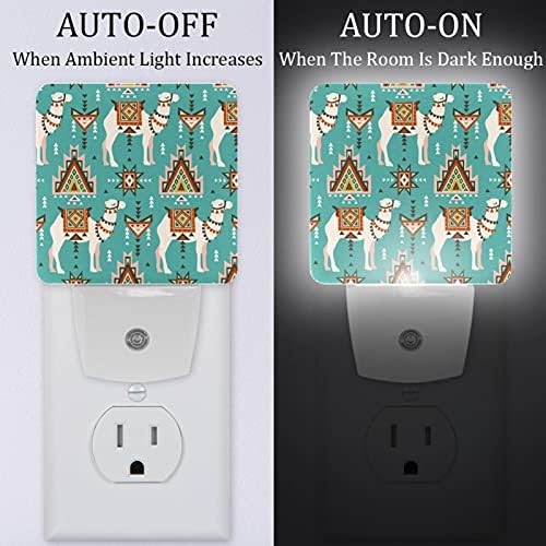 2 plug-in plug-in LED Night Light Camel Camel Padrão, Dusk Auto para Sensor Amanhecer Luz Noturna Decorativa Para Crianças Quarto, Banheiro,