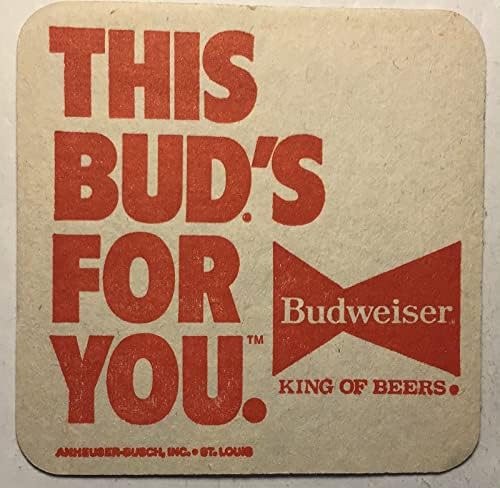 Retro Retro dos anos 70 Budweiser Coasters Conjunto de 8 this buts for you rei de cervejas