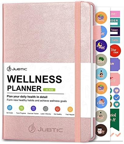 Jubtic Wellness Journal & Planner, Health Journal & Planner for Women, Food Journal/Fitness Journal/Meal Planner, Orgingout