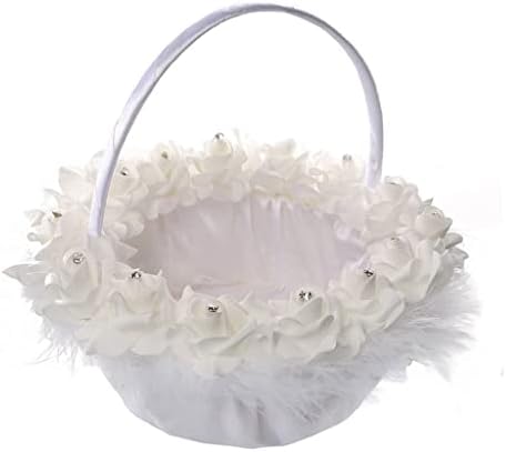 XJJZS Supplimentos de casamento de estilo ocidental Avestruzeiro cestas de flores de nupcial Flores de espuma Flores de