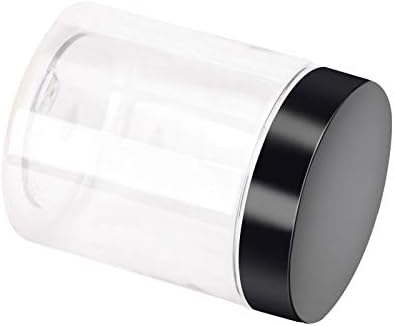 Keileoho 46 PCs 8 Oz Recipientes de lodo com tampas pretas, recipientes de armazenamento de lodo de plástico transparente de