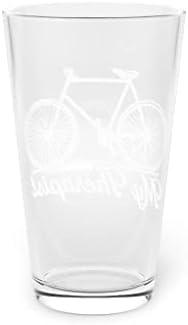 Cerveja de vidro de cerveja 16oz de ciclista de bicicleta de bicicleta humorística de bicicleta de bicicleta entusiasta