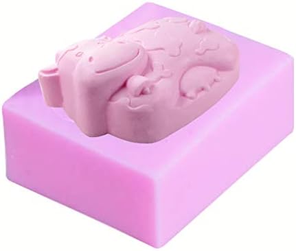 Moldes de sabão de vaca Hengke Mini, molde de sabão de silicone de gado leiteiro, ferramenta de festa temática de animais para