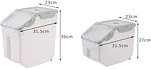 Recipiente de armazenamento de bin de grão Arroz balde doméstico de arroz fresco cilindro selado caixa de armazenamento