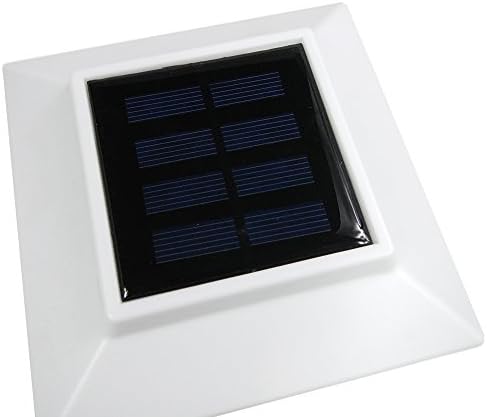 Iglow 2 embalagem jardim branco ao ar livre 4 x 4 led solar pós -deck tampa quadrada cerca de letras leves lâmpadas de
