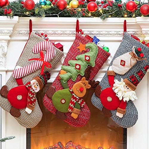 Aboofan 1pc Christmas Sock Bag de presente de Natal Pacotes de embalagens de embalagem decoração de decoração de natal decoração