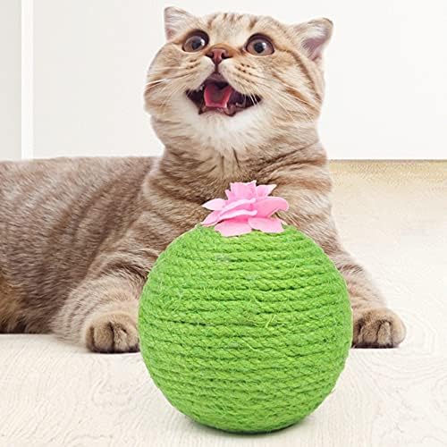 Puseky gato scratcher cactus copbler sisal risping bola com gato gato gatinho brinquedo de arranhão