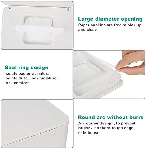 Caixa de armazenamento de tecidos Caixa de lenços úmidos Dispensador de dispensador com tampa para o escritório em casa