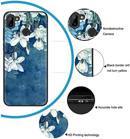 TZNZXM CASO PARA ORBIC Q10, CASE ORBIC Q10 4G LTE LTE, estojo q10 orbic, projeto de pintura de flores azul, design