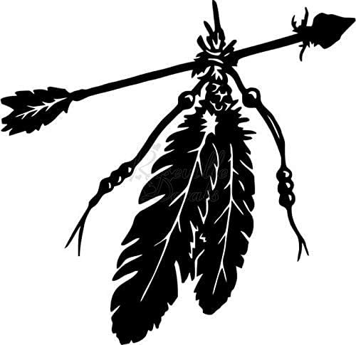 American Native Arrow Feathers Vinyl Decals Adesivo para decoração de escritório em casa Tamanho da janela do veículo-