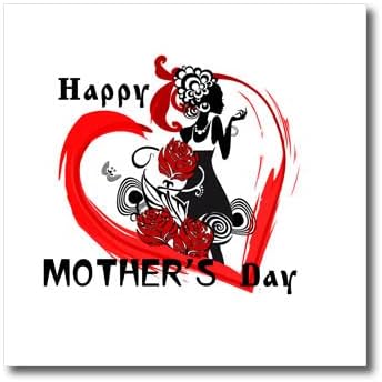 3drose Milas Art - Dia das Mães - Mães felizes Black Beauty - Ferro em transferências de calor