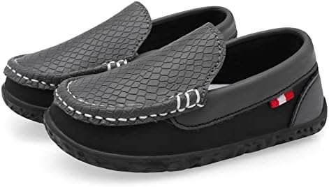 Mocassins para crianças para meninos para meninos garotos de couro falso de couro em sapatos de vestido chapas mocassins Sapatos