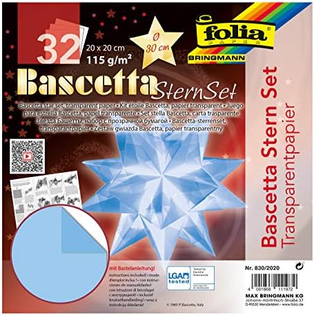 Folia Bascetta Star Set, Rasting Paper, Aprox, 30 cm, LightBlue