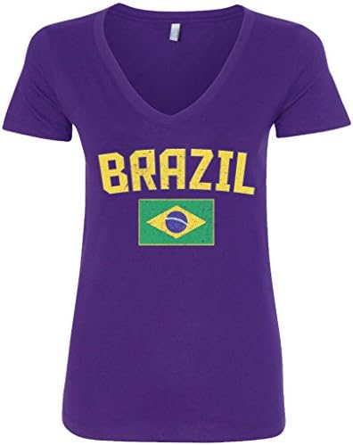 T-shirt de decote em V Threadrock Women's Brasil