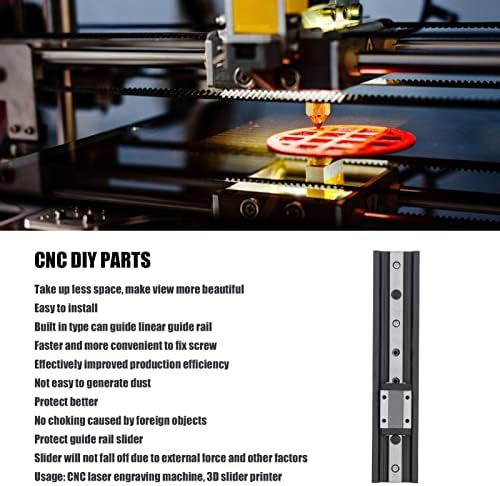 Trilho de perfil de alumínio, trilho linear, s slot 2040 12h de extrusão de alumínio anodizado trilho linear com 4 tamanhos disponíveis para CNC, guias de movimento linear