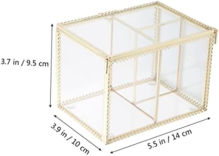 Caixa de maquiagem de maquiagem AAote 1pc Caixa de organização de armazenamento de caixa clara Caixa de maquiagem