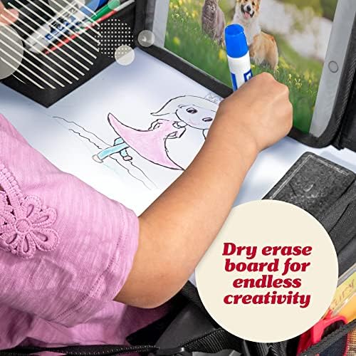 Lusso Gear Kids Travel bandeja e organizador de assento de carro para o banco de frente ou traseiro, assento de carro para