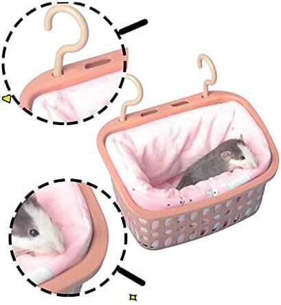Chdhaltd grossa de cama quente de cama, fofa casa de hamster aconchegante para hamster hamster saco de dormir hammock